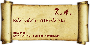 Kövér Alfréda névjegykártya